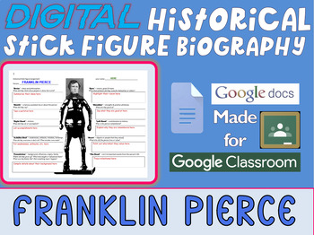 Preview of FRANKLIN PIERCE - Digital Historical Stick Figure Mini Bios
