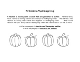 FRANKLIN'S THANKSGIVING - WRITING  ABOUT YOUR TRADITION