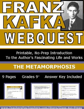 Preview of FRANZ KAFKA Webquest | Worksheets | Printables