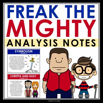 Preview of Freak the Mighty Analysis Notes - Presentation Analyzing Literary Devices