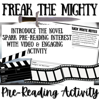 Preview of FREAK THE MIGHTY Novel Study Introductory Activity: Video & Reflection