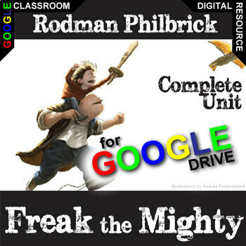 Preview of FREAK THE MIGHTY Novel Study Unit DIGITAL Prereading Activity, Lesson Plans