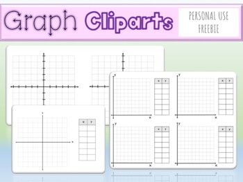 Preview of FREBIEE GRAPH COORDINATE PLANE CLIPARTS, TEMPLATES , PRINTABLE PDFs