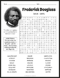 FREDERICK DOUGLASS Biography Word Search Puzzle Worksheet 