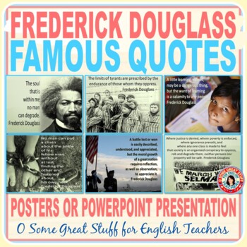 Preview of Frederick Douglass Quotes -  Bulletin Board, Posters, or Presentation