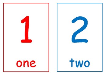 free 1 10 number flashcards by fun home learning tpt