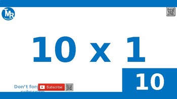 Preview of FREE 10 Times Tables Flash Cards - Digital