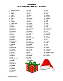 FREE 100 Christmas Articulation & Vocabulary List