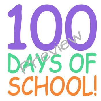 FREE 100 Days of School! Clipart Design / Illustrations by Bright Smarties