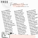 FREE 100 Fictitious Full Names for Creative Writing
