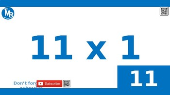Preview of FREE 11 Times Tables Flash Cards - Digital