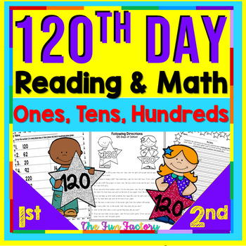 Preview of 120th Day of School - Reading Comprehension and Math Place Value - Sampler