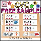 FREE! 14 CVC File Folder Activities | Short a, e, i, o, u 