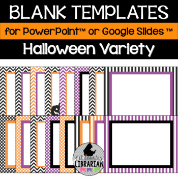 Preview of FREE 16 Halloween Variety Blank Background Templates for PPT or Slides™