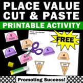 FREE 1st 2nd Grade Math Cut and Paste Place Value Workshee