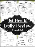 FREE 1st Grade Morning Work ☀️ Math & Language Arts