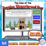 FREE 1st Grade Narrated Digital Gingerbread Math Mystery D