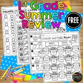 FREE 1st Grade Summer Review No Prep Math and ELAR Workshe