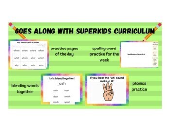 Preview of FREE 1st Grade Superkids Powerpoints