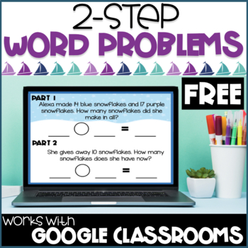 Preview of FREE | 2 Digit Subtraction and Addition | 2 Step Word Problems | Digital 