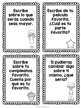 FREE 20 Spanish Writing Prompts  Spanish writing, Writing prompts,  Teaching teachers