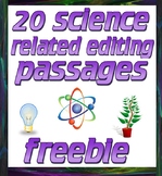 FREE 20 science passages for conventions editing