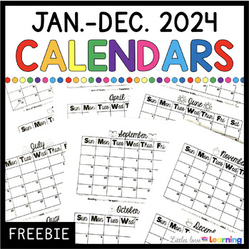 december printable calendars teaching resources tpt