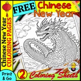 FREE 2024 Chinese New Year Dragon Coloring Pages | Print &