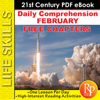 Preview of FREE SAMPLE! 21st Century FEBRUARY DAILY COMPREHENSION - High Interest Reading