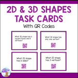 FREE 2D & 3D Shapes Task Cards