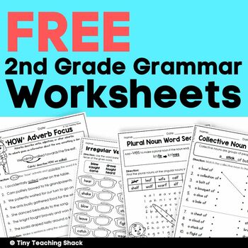 Preview of FREE 2nd Grade Language Arts and Grammar Worksheets