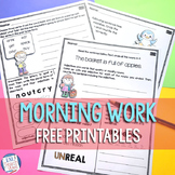 Second Grade Morning Work Bundle FREE SAMPLE |  Morning Wo
