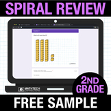 FREE 2nd Grade Math Spiral Review Google Forms for Google 