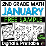 FREE 2nd Grade Math for January Sample