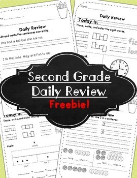 Preview of FREE 2nd Grade Morning Work ⭐ 2nd Grade After Testing Packets Activities
