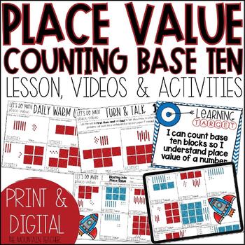 Preview of FREE 2nd Grade Place Value Base Ten Blocks Printable Worksheets& Activities