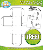 {FREE} 3D Blank Cube Block Cutout Clipart and Worksheet Set