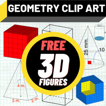 Preview of FREE 3D Geometry Clip Art - Volume and Surface Area Clip Art