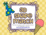 FREE 3D Shapes Matching Activity
