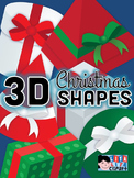 FREE 3D shapes christmas clipart set