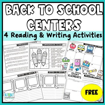 Preview of FREE 3rd Grade Back to School Literacy Centers - Reading & Writing Choice Board