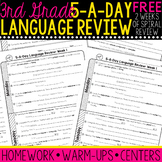 FREE 3rd Grade Daily Language Spiral Review [2 Weeks]