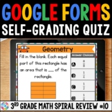 FREE 3rd Grade Digital Math Spiral Review Assessments #10 