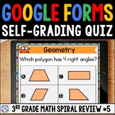 FREE 3rd Grade Digital Math Spiral Review Assessments #5 -