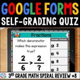 FREE 3rd Grade Digital Math Spiral Review Assessments #8 -