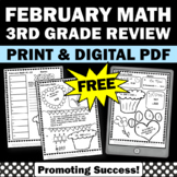 FREE 3rd Grade Math Morning Work Review Worksheets Februar