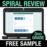 FREE 3rd Grade Math Spiral Review Google Forms for Google 