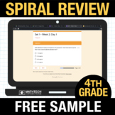 FREE 4th Grade Math Spiral Review Google Forms for Google 