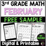 FREE 3rd Grade Math for February Sample | TPT Featured