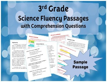 Preview of FREE 3rd Grade Science Fluency Passage with Comprehension Questions